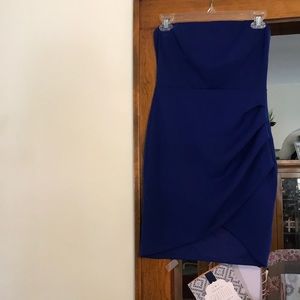Royal blue short tight dress